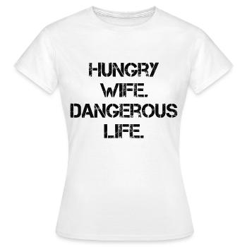 Femme affamée - T-shirt Femme - blanc - Devant - AI Model Female 172 dark (172cm)