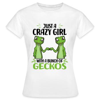 Geckos - T-shirt Femme - blanc - Devant - AI Model Female 172 dark (172cm)