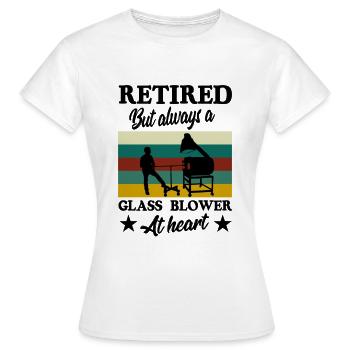 Souffleur de verre Souffleurs de verre Verre soufflant du verre - T-shirt Femme - blanc - Devant - AI Model Female 172 dark (172cm)
