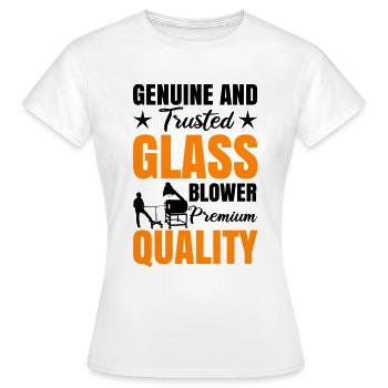 Souffleur de verre Souffleurs de verre Verre soufflant du verre - T-shirt Femme - blanc - Devant - AI Model Female 172 dark (172cm)