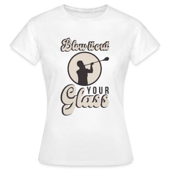 Souffleur de verre Souffleurs de verre Verre soufflant du verre - T-shirt Femme - blanc - Devant - AI Model Female 172 dark (172cm)