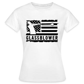 Souffleur de verre Souffleurs de verre Verre soufflant du verre - T-shirt Femme - blanc - Devant - AI Model Female 172 dark (172cm)