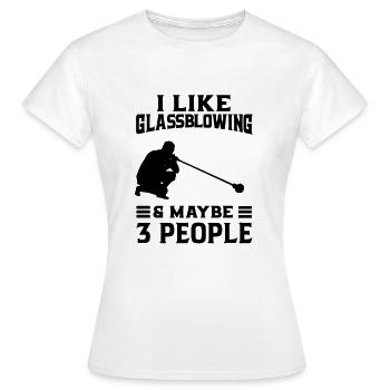 Souffleur de verre Souffleurs de verre Verre soufflant du verre - T-shirt Femme - blanc - Devant - AI Model Female 172 dark (172cm)