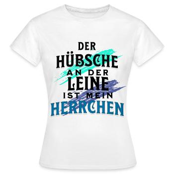 Herrchen Gassi Spruch - Frauen T-Shirt - Weiß - Vorne - AI Model Female 172 dark (172cm)