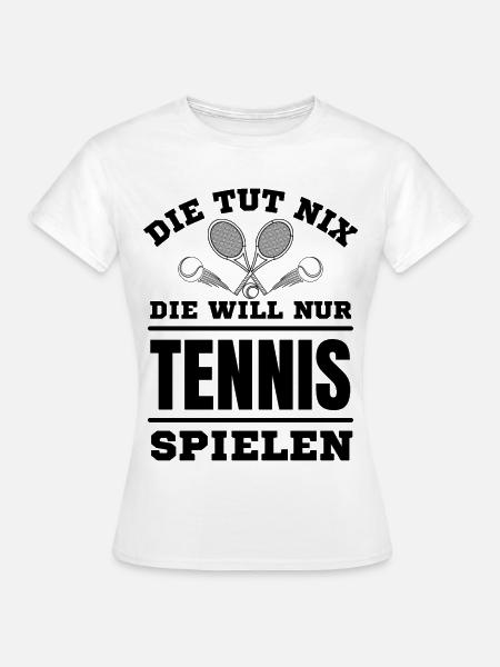 Tennis Frauen Tennisspielerin - Frauen T-Shirt - Weiß