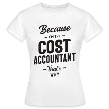 Coût Comptable Titre du poste Profession - T-shirt Femme - blanc - Devant - AI Model Female 172 dark (172cm)