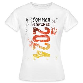 Sommermärchen 2024, schwarz rot gold, Deutschland - Frauen T-Shirt - Weiß - Vorne - AI Model Female 172 dark (172cm)