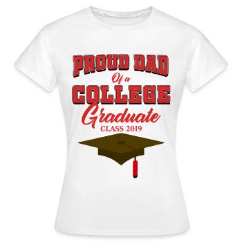 Collège de graduation - T-shirt Femme - blanc - Devant - AI Model Female 172 dark (172cm)