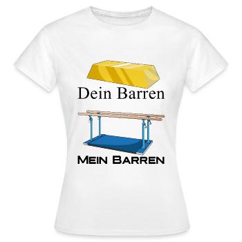 Dein Barren mein Barren Turnen - Frauen T-Shirt - Weiß - Vorne - AI Model Female 172 dark (172cm)