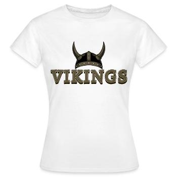 VIKINGS - T-shirt Femme - blanc - Devant - AI Model Female 172 dark (172cm)
