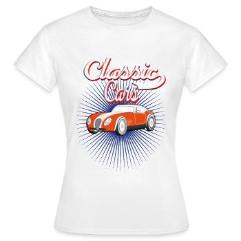 Automobil Auto Oldtimer Klassik - Frauen T-Shirt - Weiß - Vorne - AI Model Female 172 dark (172cm)