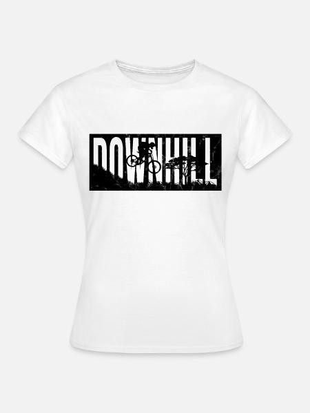 BICYCLE downhill black - Frauen T-Shirt - Weiß