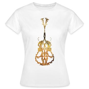 Guitare Surreal Golden - T-shirt Femme - blanc - Devant - AI Model Female 172 dark (172cm)