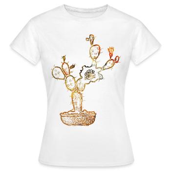 Cactus Golden - Women's T-Shirt - white - Front - AI Model Female 172 dark (172cm)
