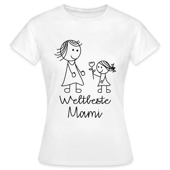 Weltbeste Mami - Frauen T-Shirt - Weiß - Vorne - AI Model Female 172 dark (172cm)