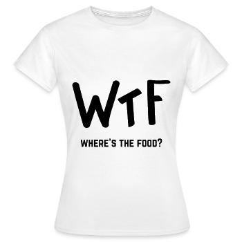 Où est la nourriture - T-shirt Femme - blanc - Devant - AI Model Female 172 dark (172cm)