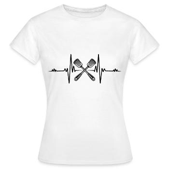 Heartbeat Chef Chef Chef Chef Chef Gift - Women's T-Shirt - white - Front - AI Model Female 172 dark (172cm)