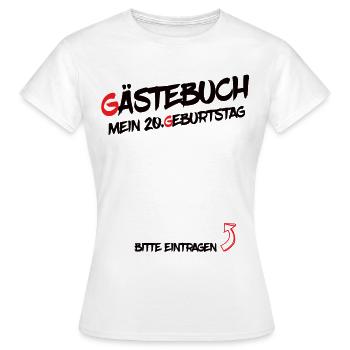 20. Geburtstag - Frauen T-Shirt - Weiß - Vorne - AI Model Female 172 dark (172cm)