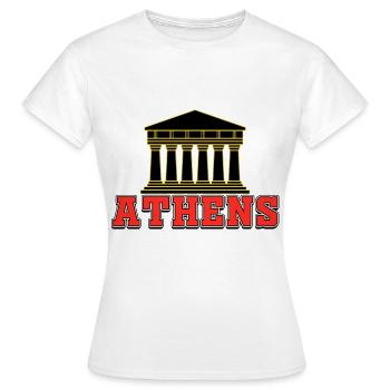 Athènes - T-shirt Femme - blanc - Devant - AI Model Female 172 dark (172cm)
