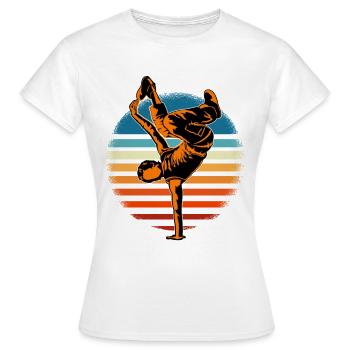 Breakdance B-Boy Breaker Breakdancer B-Girl HipHop - T-shirt Femme - blanc - Devant - AI Model Female 172 dark (172cm)