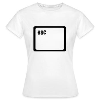 Esc Key - Women's T-Shirt - white - Front - AI Model Female 172 dark (172cm)