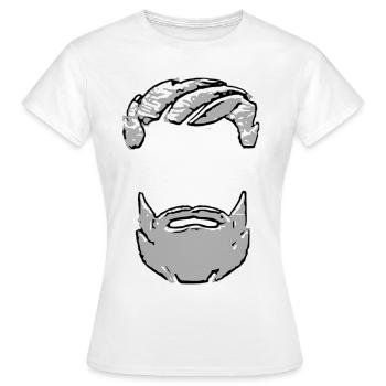 2reborn Mann mit Bart Bartträger Beard Men bl - Frauen T-Shirt - Weiß - Vorne - AI Model Female 172 dark (172cm)