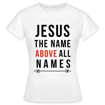 Jésus, Jésus, Jésus chrétien chrétien chrétien chrétien - T-shirt Femme - blanc - Devant - AI Model Female 172 dark (172cm)