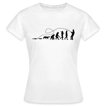 T-shirt Evolution Angler - T-shirt Femme - blanc - Devant - AI Model Female 172 dark (172cm)
