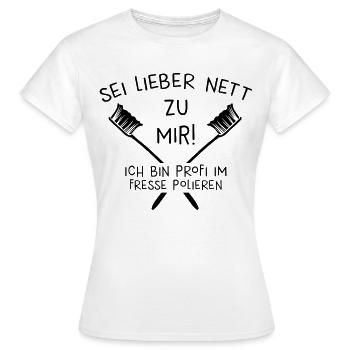 Zahnarzt Geschenk - Frauen T-Shirt - Weiß - Vorne - AI Model Female 172 dark (172cm)