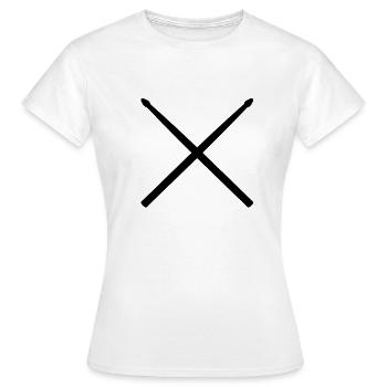 Drum sticks - Women's T-Shirt - white - Front - AI Model Female 172 dark (172cm)