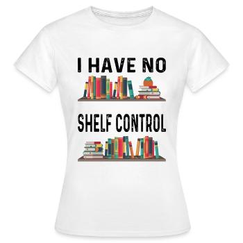 Bücher Bibliothek Bücherwurm - Frauen T-Shirt - Weiß - Vorne - AI Model Female 172 dark (172cm)