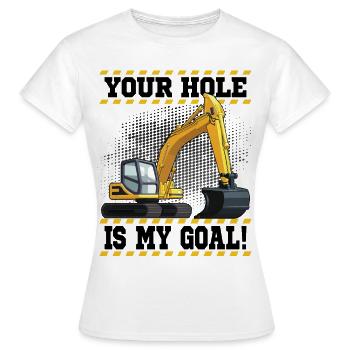 Bagger Maschinenführer Arbeit Beruf Bauarbeiten - Frauen T-Shirt - Weiß - Vorne - AI Model Female 172 dark (172cm)