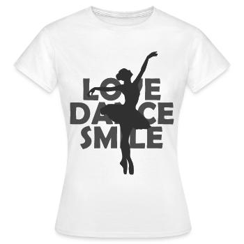 Ballet ballet ballet-ballet sort - T-shirt Femme - blanc - Devant - AI Model Female 172 dark (172cm)