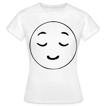 Emoji détendu croquis noir - T-shirt Femme - blanc - Devant - AI Model Female 172 dark (172cm)