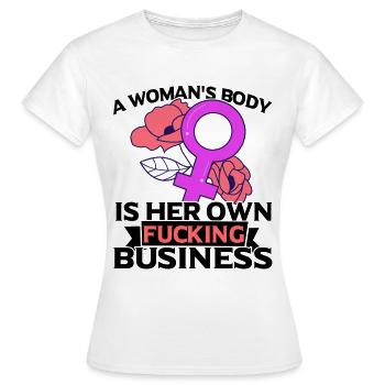 Feministin Feminismus Emanzipation Geschenk - Frauen T-Shirt - Weiß - Vorne - AI Model Female 172 dark (172cm)