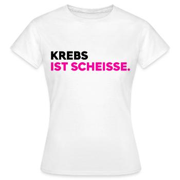 Krebs ist scheisse - Frauen T-Shirt - Weiß - Vorne - AI Model Female 172 dark (172cm)
