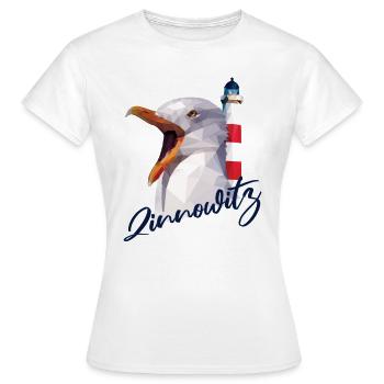 Zinnowitz Insel Usedom Ostsee Strand Souvenir - Frauen T-Shirt - Weiß - Vorne - AI Model Female 172 dark (172cm)