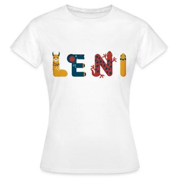 Leni - Frauen T-Shirt - Weiß - Vorne - AI Model Female 172 dark (172cm)