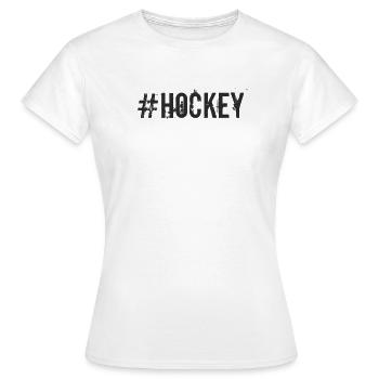 Hockey - #Hockey - T-shirt Femme - blanc - Devant - AI Model Female 172 dark (172cm)
