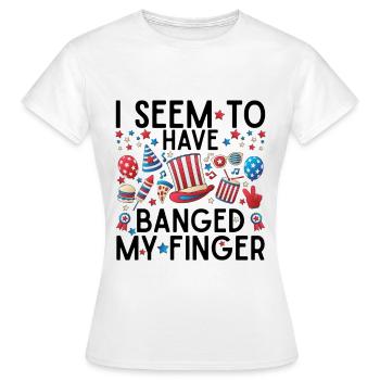 J’ai l’air d’avoir claqué le doigt - T-shirt Femme - blanc - Devant - AI Model Female 172 dark (172cm)