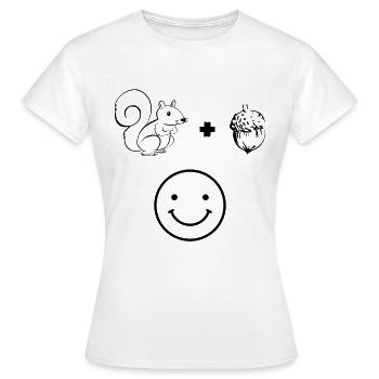 Écureuil mignon + écureuil = - T-shirt Femme - blanc - Devant - AI Model Female 172 dark (172cm)