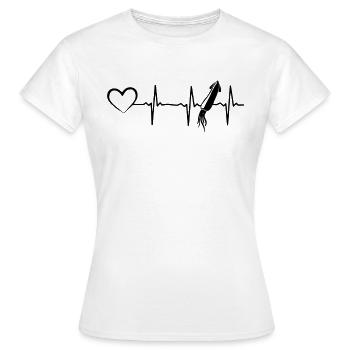 Squid Heartbeat Squid Squid Sweet - Women's T-Shirt - white - Front - AI Model Female 172 dark (172cm)