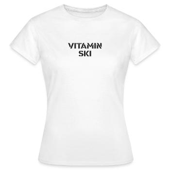 Ski - Vitamin Ski - Women's T-Shirt - white - Front - AI Model Female 172 dark (172cm)