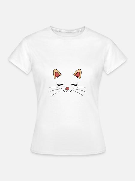 Katze- sleeping cat - Frauen T-Shirt - Weiß