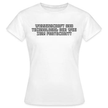 Wissenschaft - Wissenschaft und Technologie: Der - Frauen T-Shirt - Weiß - Vorne - AI Model Female 172 dark (172cm)