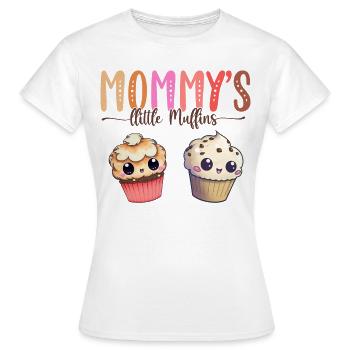 Signature des deux petits muffins de maman pour enfants - T-shirt Femme - blanc - Devant - AI Model Female 172 dark (172cm)