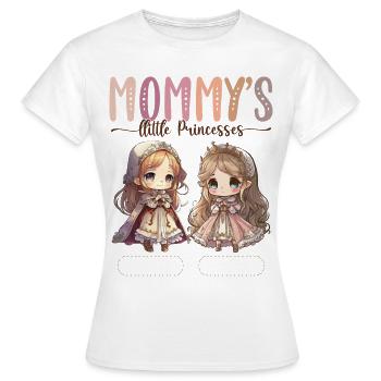 Mom's two little princesses child signature - Women's T-Shirt - white - Front - AI Model Female 172 dark (172cm)