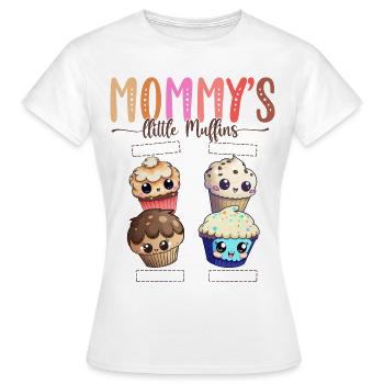 Les quatre petits muffins de maman Enfant Signature Mère - T-shirt Femme - blanc - Devant - AI Model Female 172 dark (172cm)