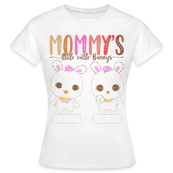 Mom's Little Cuddly Bunny Signature Mother's Day - Women's T-Shirt - white - Front - AI Model Female 172 dark (172cm)