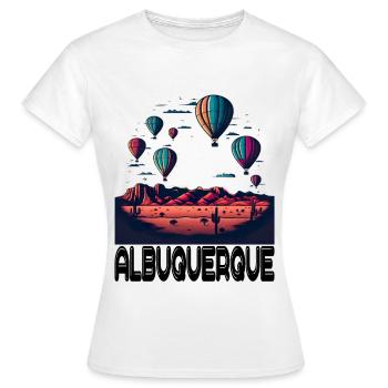 Albuquerque Ballon New Mexico Heißluftballon - Frauen T-Shirt - Weiß - Vorne - AI Model Female 172 dark (172cm)
